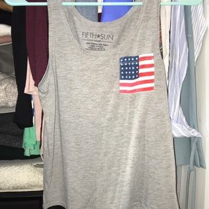 American Fourth of July Pocket Tank Top